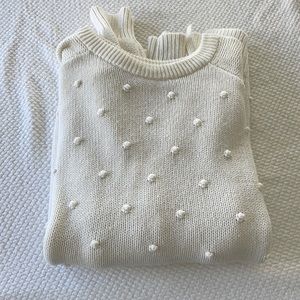 WHITE POLKA DOT SWEATER